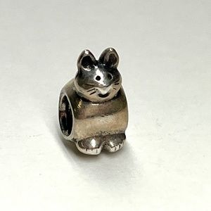 Pandora silver kitty cat charm